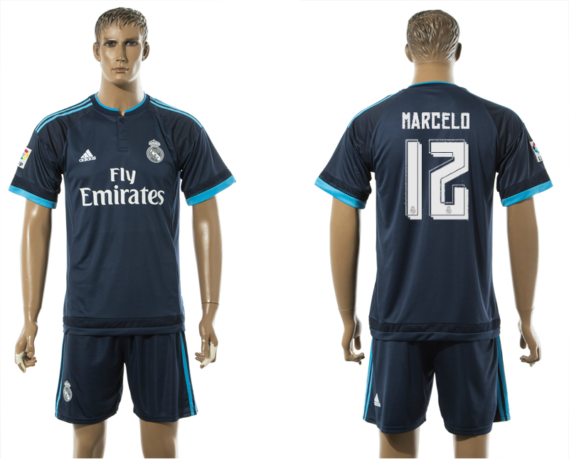 2015-16 Real Madrid 12 MARCELO Third Away Jersey
