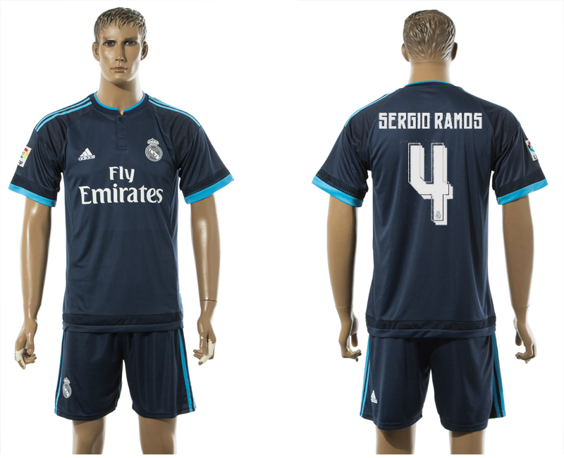 2015-16 Real Madrid 4 SERGIO RAMOS Third Away Jersey