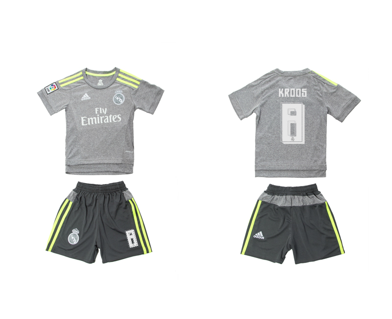2015-16 Real Madrid 8 KROOS Away Youth Jersey