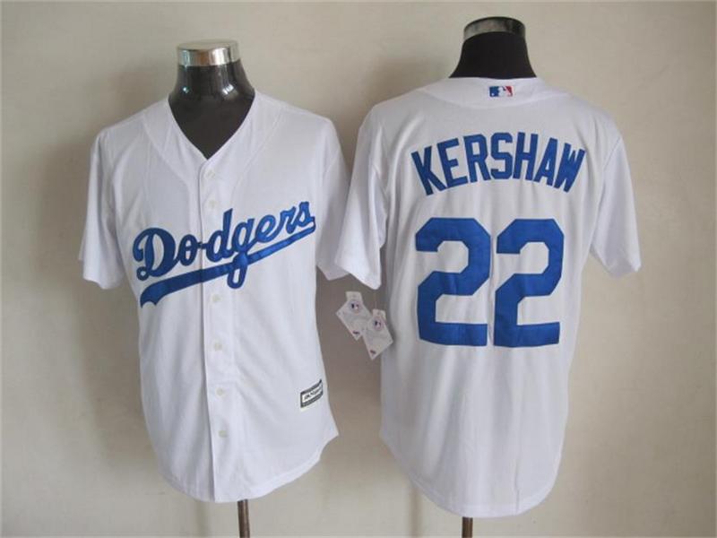 Dodgers 22 Kershaw White New Cool Base Jersey Dodgers 22 Kershaw White New Cool Base Jersey
