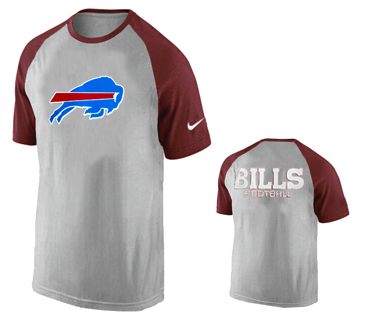 Nike Buffalo Bills Ash Tri Big Play Raglan T Shirt Grey02