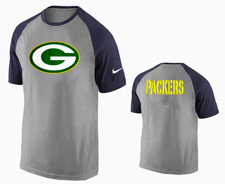 Nike Green Bay Packers Ash Tri Big Play Raglan T Shirt Grey03