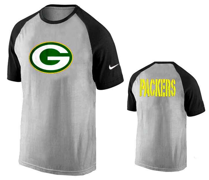 Nike Green Bay Packers Ash Tri Big Play Raglan T Shirt Grey04