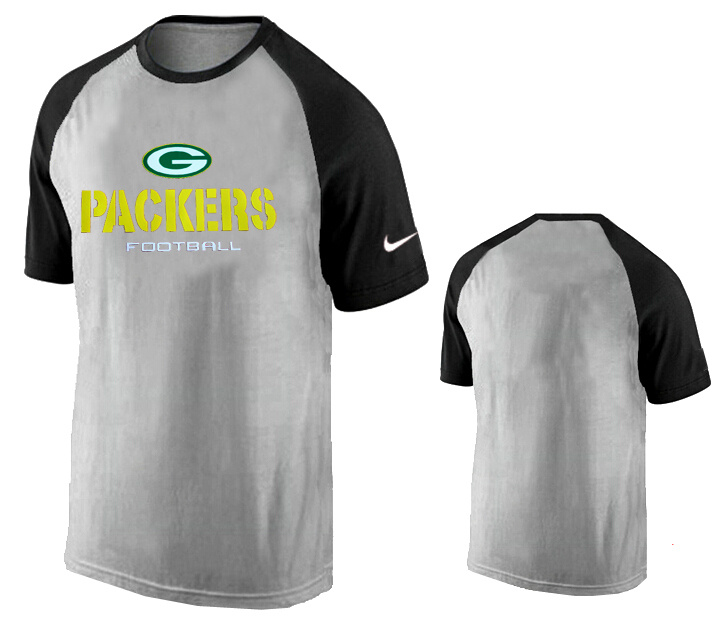 Nike Green Bay Packers Ash Tri Big Play Raglan T Shirt Grey05