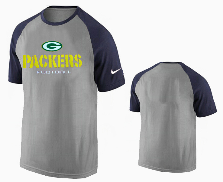 Nike Green Bay Packers Ash Tri Big Play Raglan T Shirt Grey07