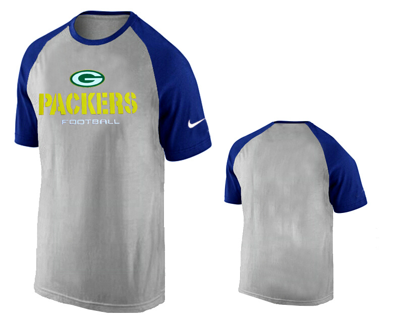 Nike Green Bay Packers Ash Tri Big Play Raglan T Shirt Grey08