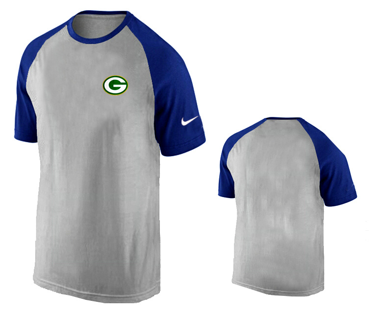 Nike Green Bay Packers Ash Tri Big Play Raglan T Shirt Grey10