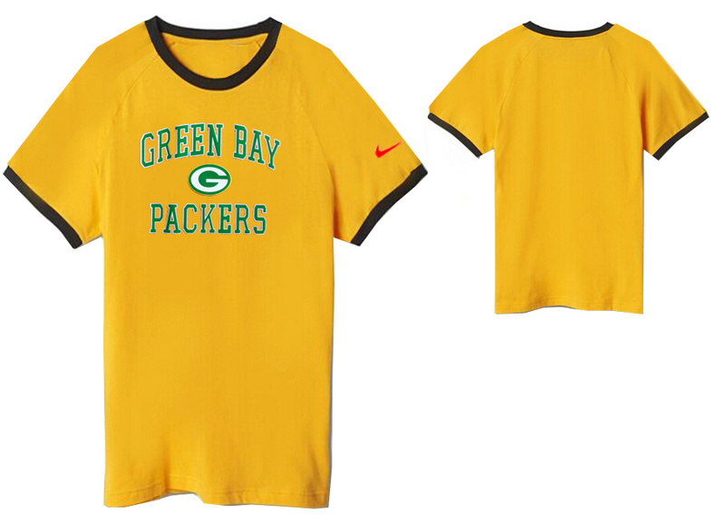 Nike Green Bay Packers Round Neck Yellow02