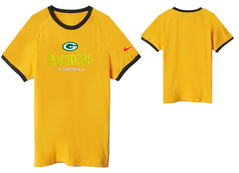 Nike Green Bay Packers Round Neck Yellow05