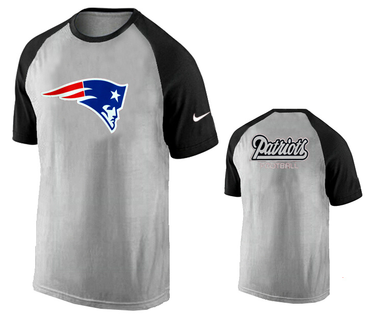Nike New England Patriots Ash Tri Big Play Raglan T Shirt Grey02