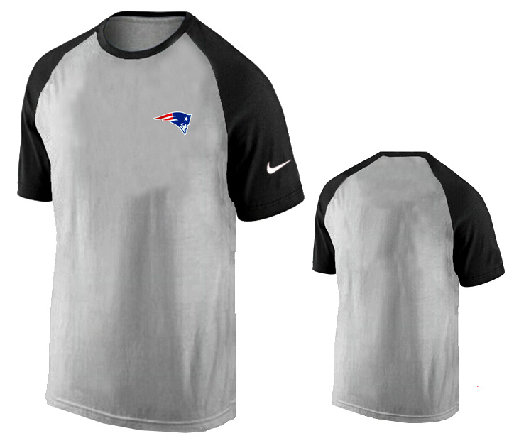 Nike New England Patriots Ash Tri Big Play Raglan T Shirt Grey06