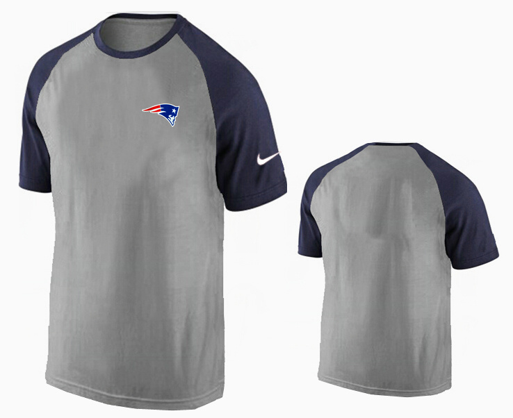 Nike New England Patriots Ash Tri Big Play Raglan T Shirt Grey15
