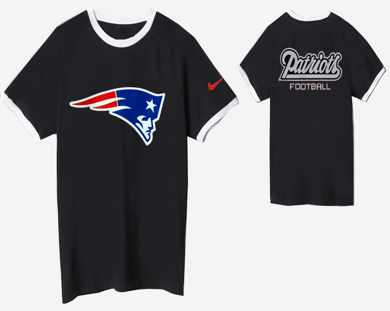 Nike New England Patriots Round Neck T Shirt Black02