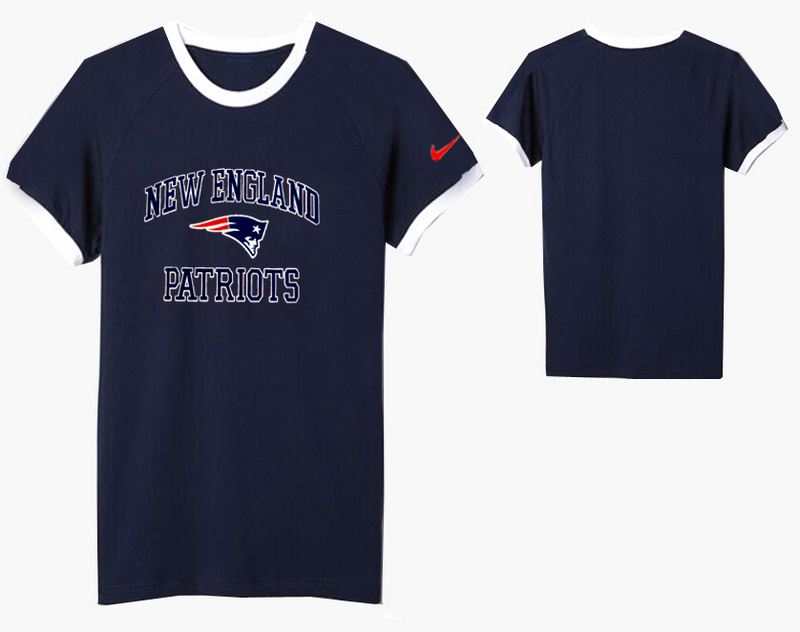 Nike New England Patriots Round Neck T Shirt D.Blue - Click Image to Close