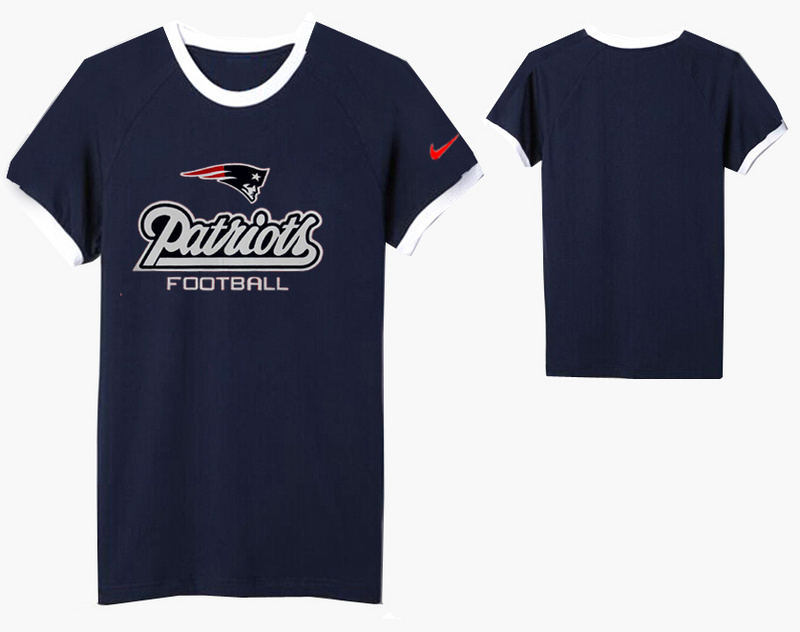 Nike New England Patriots Round Neck T Shirt D.Blue04