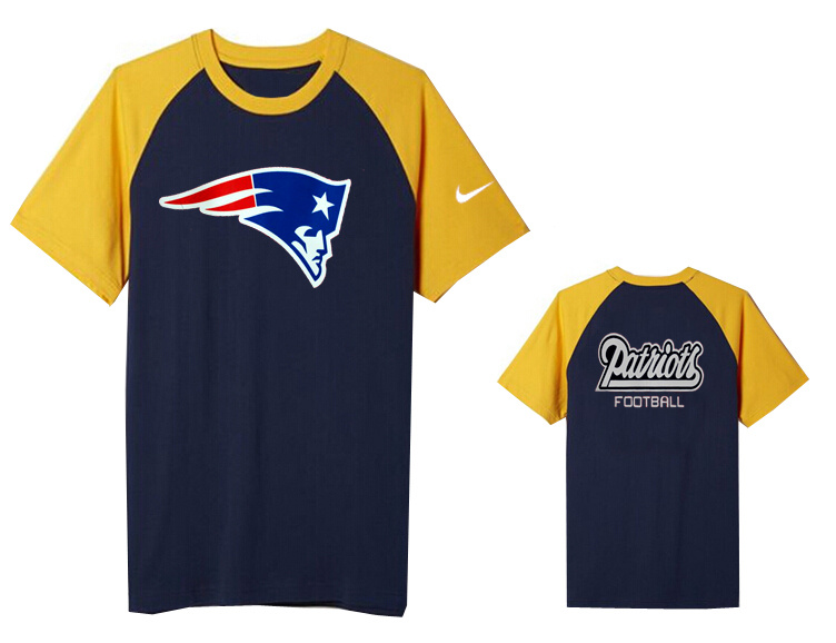 Nike New England Patriots Round Neck T Shirt D.Blue06
