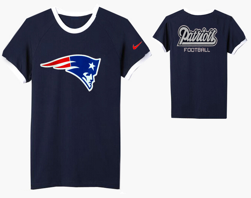 Nike New England Patriots Round Neck T Shirt D.Blue10