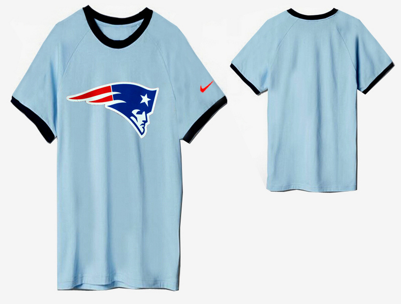 Nike New England Patriots Round Neck T Shirt L.Blue Nike New England Patriots Round Neck T Shirt L.Blue