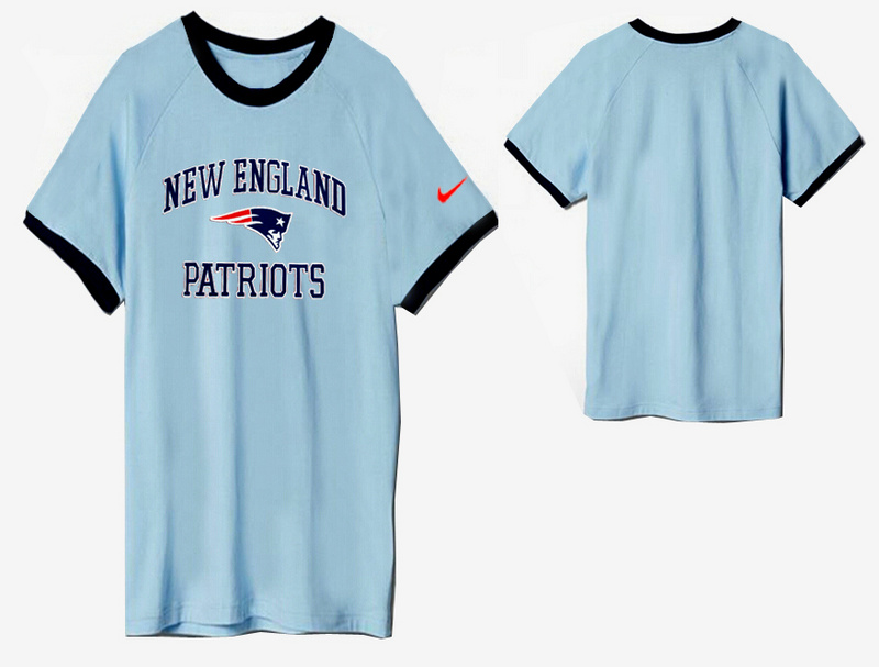 Nike New England Patriots Round Neck T Shirt L.Blue03 Nike New England Patriots Round Neck T Shirt L.Blue03
