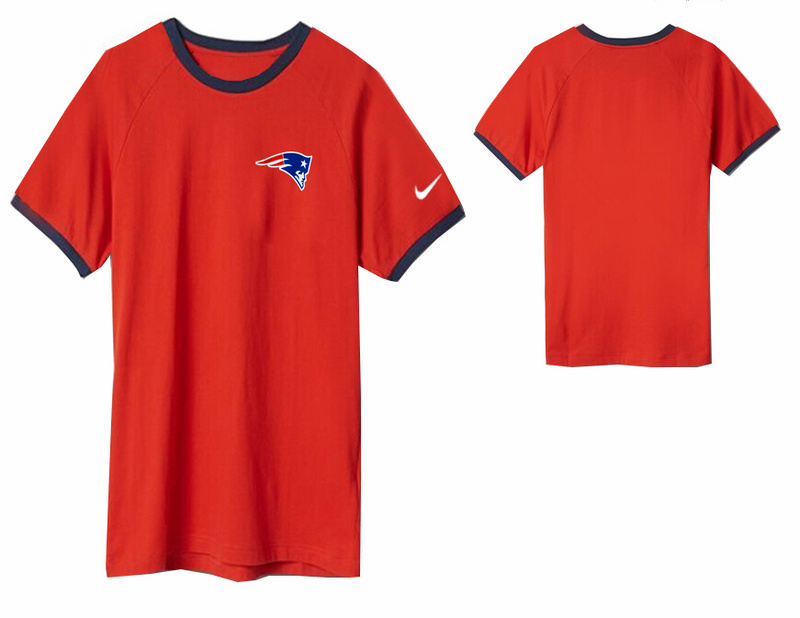 Nike New England Patriots Round Neck T Shirt Red03