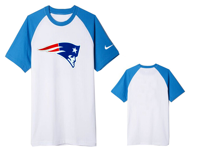 Nike New England Patriots Round Neck T Shirt White03