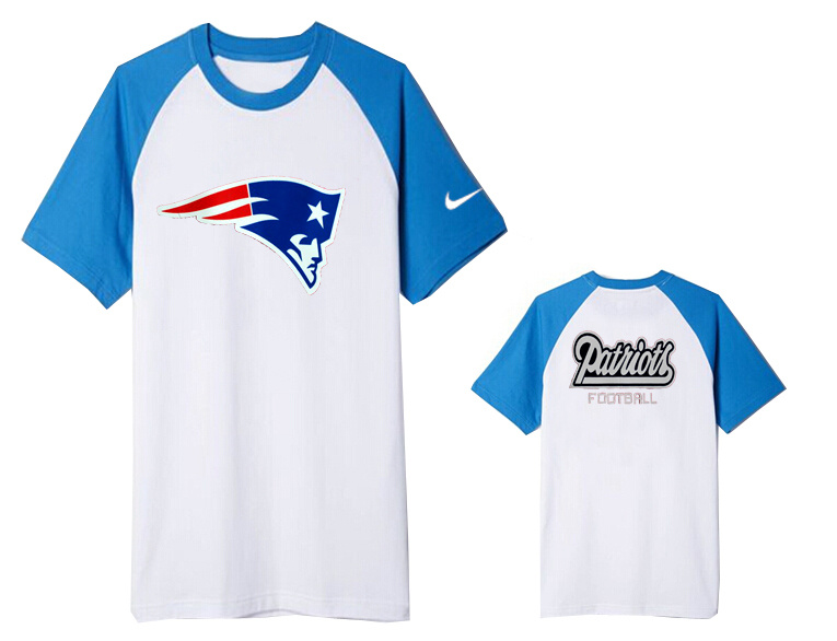 Nike New England Patriots Round Neck T Shirt White05