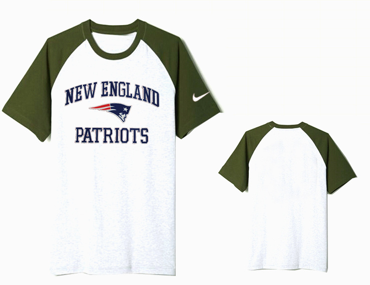 Nike New England Patriots Round Neck T Shirt White08