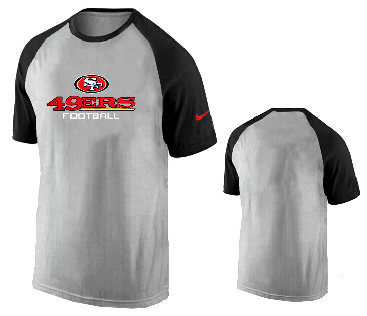 Nike San Francisco 49ers Ash Tri Big Play Raglan T Shirt Grey03