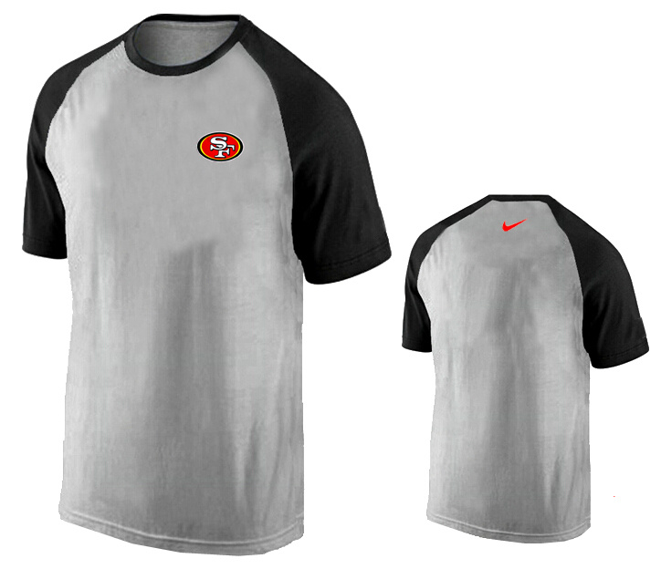 Nike San Francisco 49ers Ash Tri Big Play Raglan T Shirt Grey08 - Click Image to Close