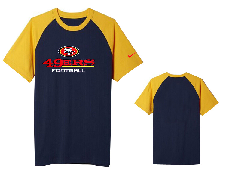 Nike San Francisco 49ers Round Neck T Shirt D.Blue05