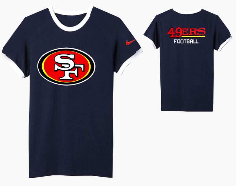 Nike San Francisco 49ers Round Neck T Shirt D.Blue07