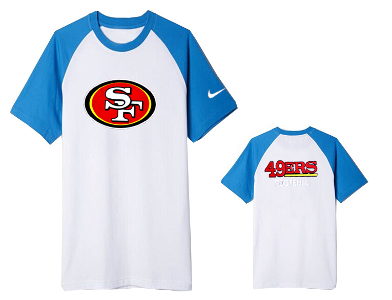 Nike San Francisco 49ers Round Neck T Shirt White07