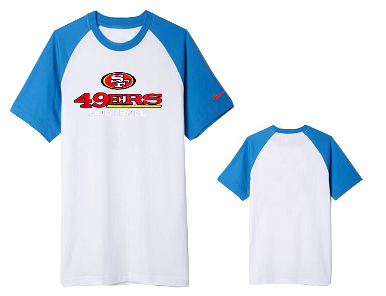 Nike San Francisco 49ers Round Neck T Shirt White08