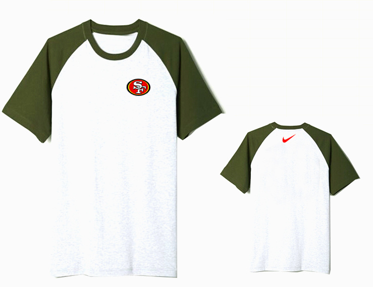Nike San Francisco 49ers Round Neck T Shirt White09
