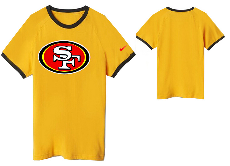 Nike San Francisco 49ers Round Neck T Shirt Yellow