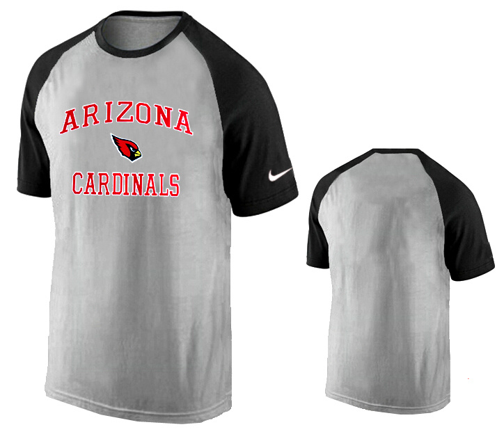 Nike Arizona Cardinals Ash Tri Big Play Raglan T Shirt Grey
