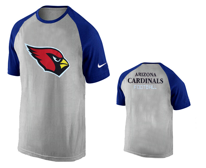 Nike Arizona Cardinals Ash Tri Big Play Raglan T Shirt Grey15