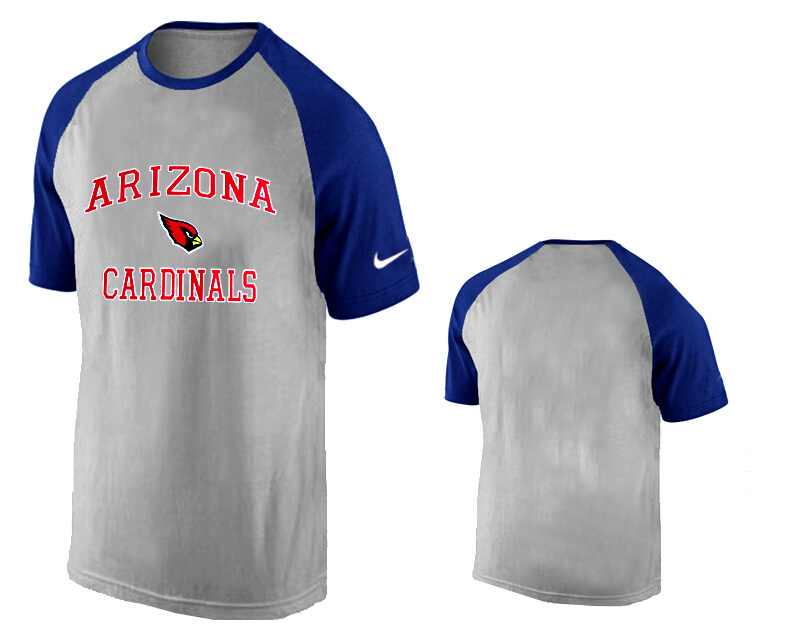 Nike Arizona Cardinals Ash Tri Big Play Raglan T Shirt Grey3