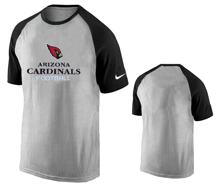 Nike Arizona Cardinals Ash Tri Big Play Raglan T Shirt Grey5