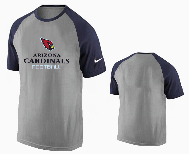 Nike Arizona Cardinals Ash Tri Big Play Raglan T Shirt Grey7