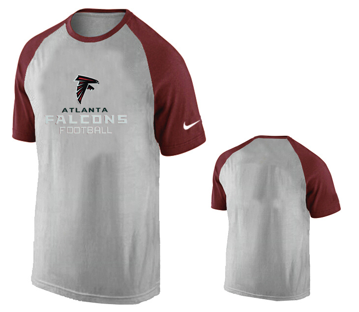 Nike Atlanta Falcons Ash Tri Big Play Raglan T Shirt Grey16