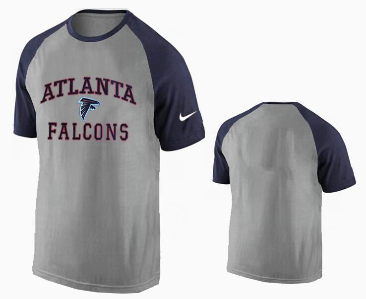 Nike Atlanta Falcons Ash Tri Big Play Raglan T Shirt Grey4