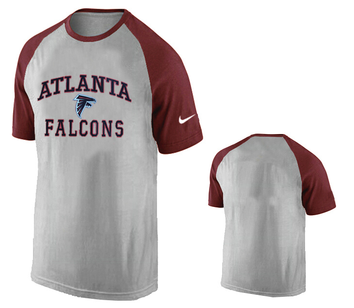 Nike Atlanta Falcons Ash Tri Big Play Raglan T Shirt Grey5