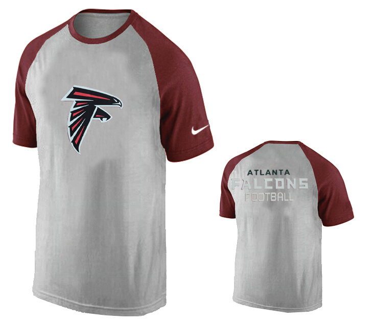 Nike Atlanta Falcons Ash Tri Big Play Raglan T Shirt Grey8