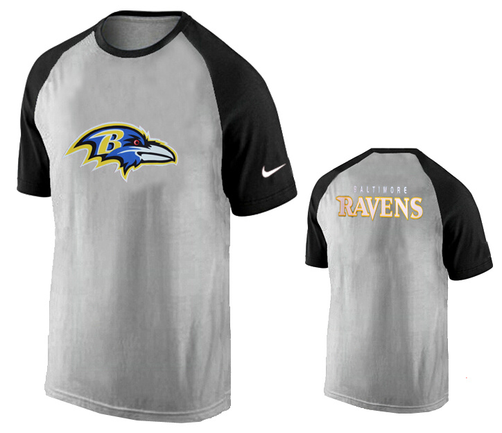 Nike Baltimore Ravens Ash Tri Big Play Raglan T Shirt Grey13