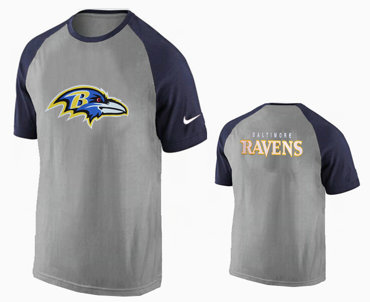 Nike Baltimore Ravens Ash Tri Big Play Raglan T Shirt Grey14