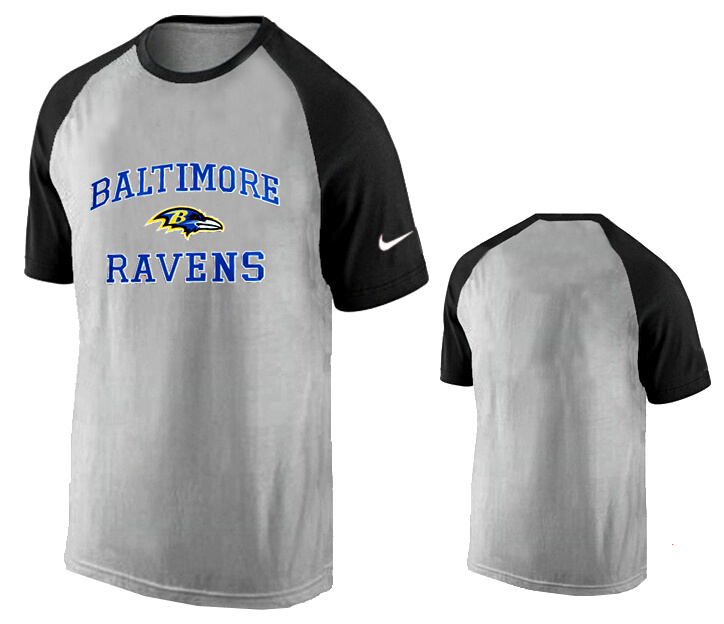 Nike Baltimore Ravens Ash Tri Big Play Raglan T Shirt Grey2