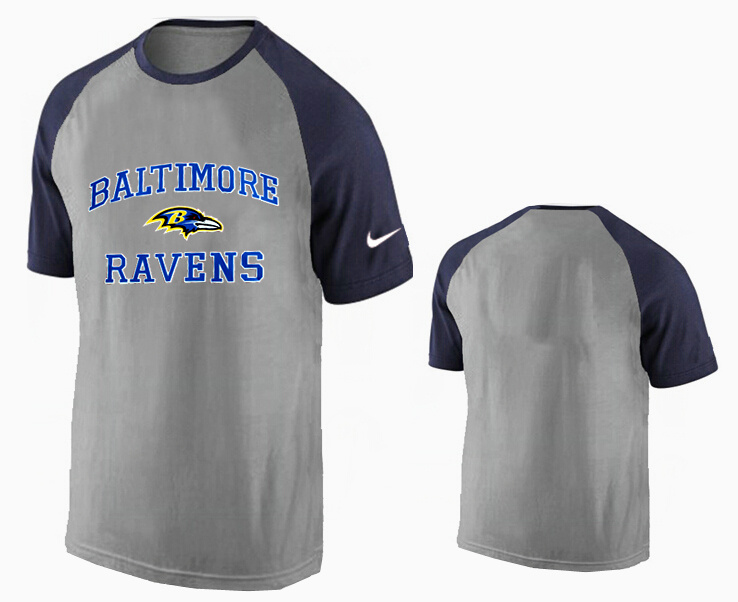 Nike Baltimore Ravens Ash Tri Big Play Raglan T Shirt Grey3