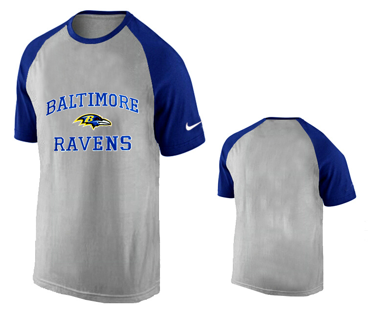 Nike Baltimore Ravens Ash Tri Big Play Raglan T Shirt Grey4