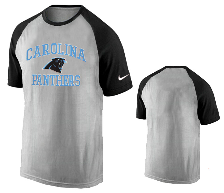 Nike Carolina Panthers Ash Tri Big Play Raglan T Shirt Grey